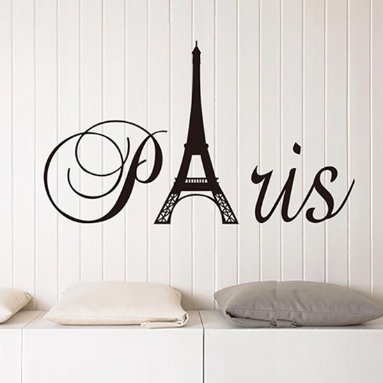 Gwong Decoración hogareña DISEÑO DE MODA PARIS EFIFFEL TORRE DE LASTAS EN INGLÉS Etiqueta engomada de la pared para la decoración del hogar Gwong 8816306