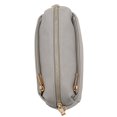 thumbnail image 4 of Bandolera FashionPuzzle con triple cremallera, talla pequeña, gris, 4 of 6