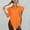 Orange, variant on Womens Workout Tops Detachable Dickey Collar Half Sleeve Oversized Tshirts for Women Blue M