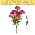 thumbnail image 2 of 7 Heads Artificial Carnations Flowers Pick for Mother's Day Gift, Fake Carnations Flowers Stems, Silk Faux Flowers for Wedding Decoration, Home, Indoor, Flower Arrangement Props, 17.7-inch, 2 of 4