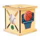 thumbnail image 1 of Organizador de alcancía de madera, adorno de escritorio, caja de ahorro de dinero, alcancía cuadrada para graduación, adultos, niños, recuerdo de Baloncesto, 1 of 8
