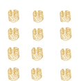 thumbnail image 1 of Gold Napkin Ring 12PCS Christmas Napkin Holders Napkin Ring Napkin Rings Metal Openwork Napkin Holder Flower Pattern Ring Deco for Wedding, Banquet, D, 1 of 5