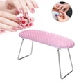thumbnail image 2 of M Buder Cojín de Mano para Manicura Plegable Soporte de Muñeca de Cuero Profesional con Patas de Acero Inoxidable para Salón Nail Art y Uso Doméstico Dimensiones de 29 cm / 11.4 inches (Rosa), 2 of 9