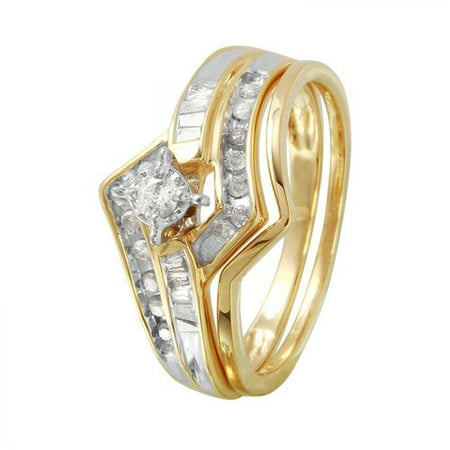 Ladies 0.32 Carat Diamond 14K Two tone Gold Ring