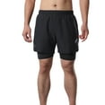 thumbnail image 3 of 2-In-1 Men Running Shorts with Towel Loop Pockets Quick Dry Exercise Shorts for Training Gym Workout, 3 of 6