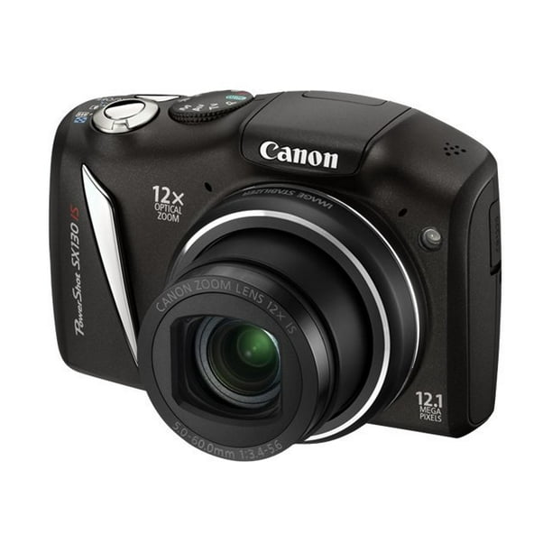 Canon Black PowerShot SX130-IS Digital Camera with 12.1 MegaPixels, 12x  Optical Zoom, 3.0