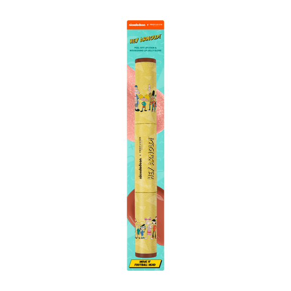 Profusion Cosmetics Nick 90s Hey Arnold! Move It Football Head - Peel Off Lip Stain & Nourishing Lip Balm 2.24 oz