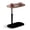 Walnut-Plane, variant on Beuway Edge-Raised C-Shaped Side Table with Wheels,Height Adjustable & 360°Swivel Top End Table(Beige Grain)