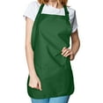 thumbnail image 4 of DALIX Apron Commercial Restaurant Home Bib Spun Poly Cotton Kitchen Aprons (3 Pockets) in Dark Green, 4 of 6