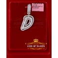 thumbnail image 6 of King of Bling's White 925 Silver 6.23ct CZ 3D letter Cursive Initial 'D' Pendant Necklace "1.00", 6 of 12