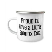 Special Sphynx Cat 12oz Camper Mug, Proud to Have a Little Sphynx Cat, Gifts For Cat Lovers, Present From Friends, For Sphynx Cat