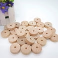 thumbnail image 3 of Ruedas De Madera Sin Terminar, Discos De Ruedas De Madera Compactos De Bricolaje Pulidos Ecológicos Para Manualidades Para Base De árbol De Navidad, 3 of 7