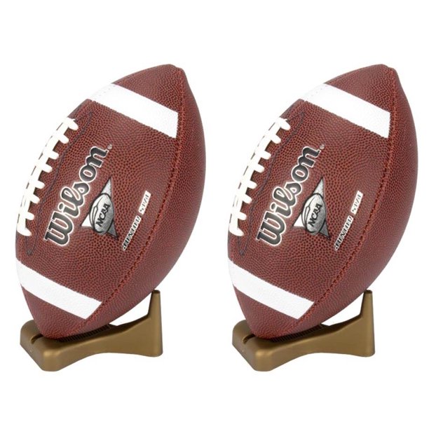 (2) Wilson WTF1624 NCAA Supreme Junior Composite Leather Footballs w