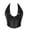 Black-a, variant on Women's V-Neck Faux Leather Corset Bustier Front Closure Slim Cropped Tops Gothic Punk Party Shaperwear Nightclub Black XS