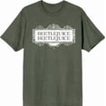 thumbnail image 5 of Beetlejuice Beetlejuice White Sign Logo Adult Green Crew Neck Short Sleeve Tee-3XL, 5 of 7