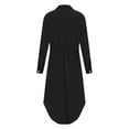 thumbnail image 6 of Arlun Linen Shirt Dresses for Women Button down Drawstring Elastic Waist Long Sleeve Causal Dress Plain Long Maxi Dresses 2026 Trendy Spring Outfits Black XXL, 6 of 6