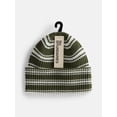 thumbnail image 2 of No Boundaries Women's Ribbed Knit Striped Beanie, 2 of 4