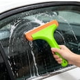 thumbnail image 2 of Super Flexible Silicone Squeegee, Reusable Auto Water Blade, Water Wiper Shower Squeegee with Comfortable Handle, Suitable for Car Windshield, Window, Mirror, Glass Door Cleaning,Green, 2 of 5