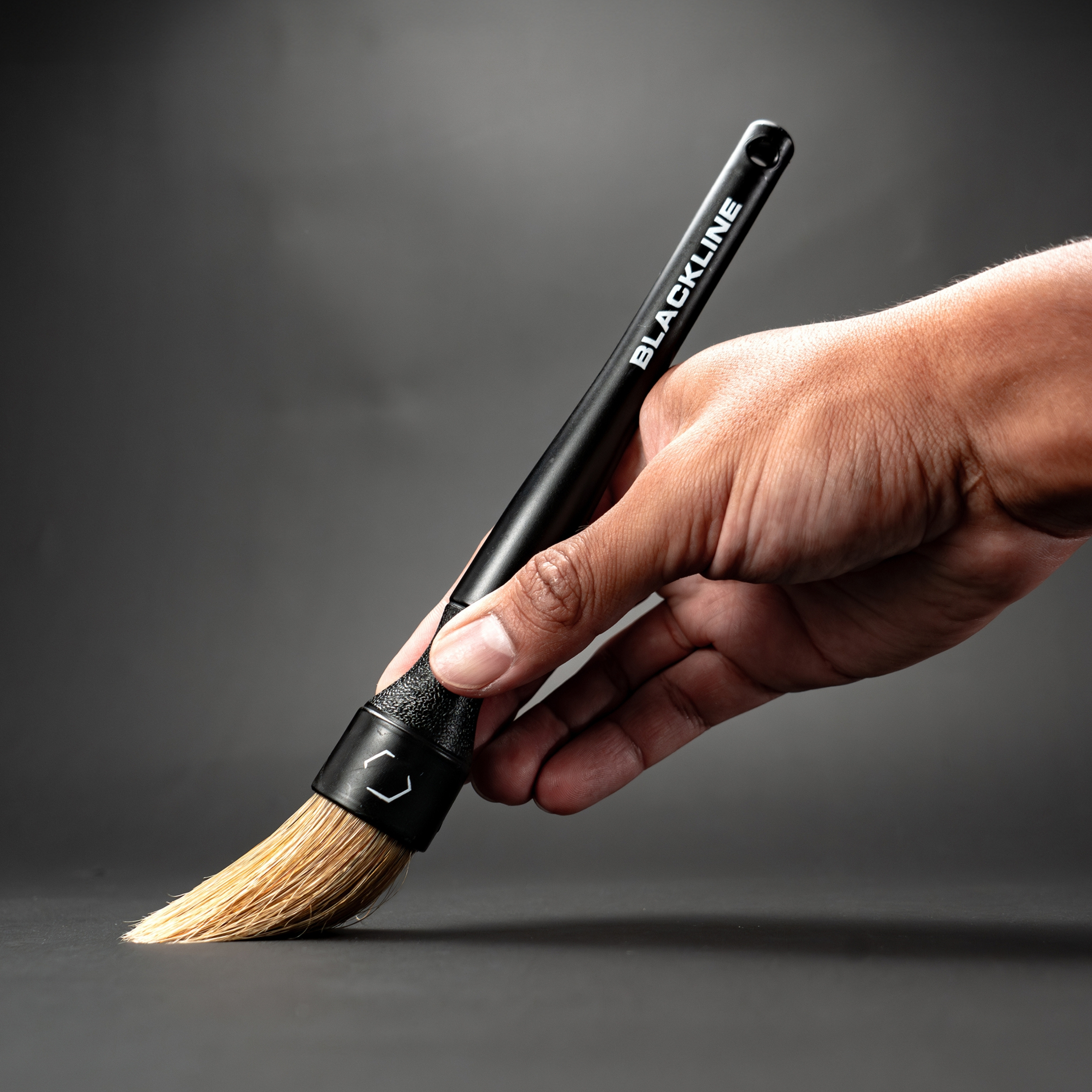 Blackline Car Care Boar Hair Brushes- Luxury Car Detailing Brush Set for Interior and Exterior - Best Auto Detailing Brushes - Premium Hair Car Detailing Brushes (Boars Hair Bristles)