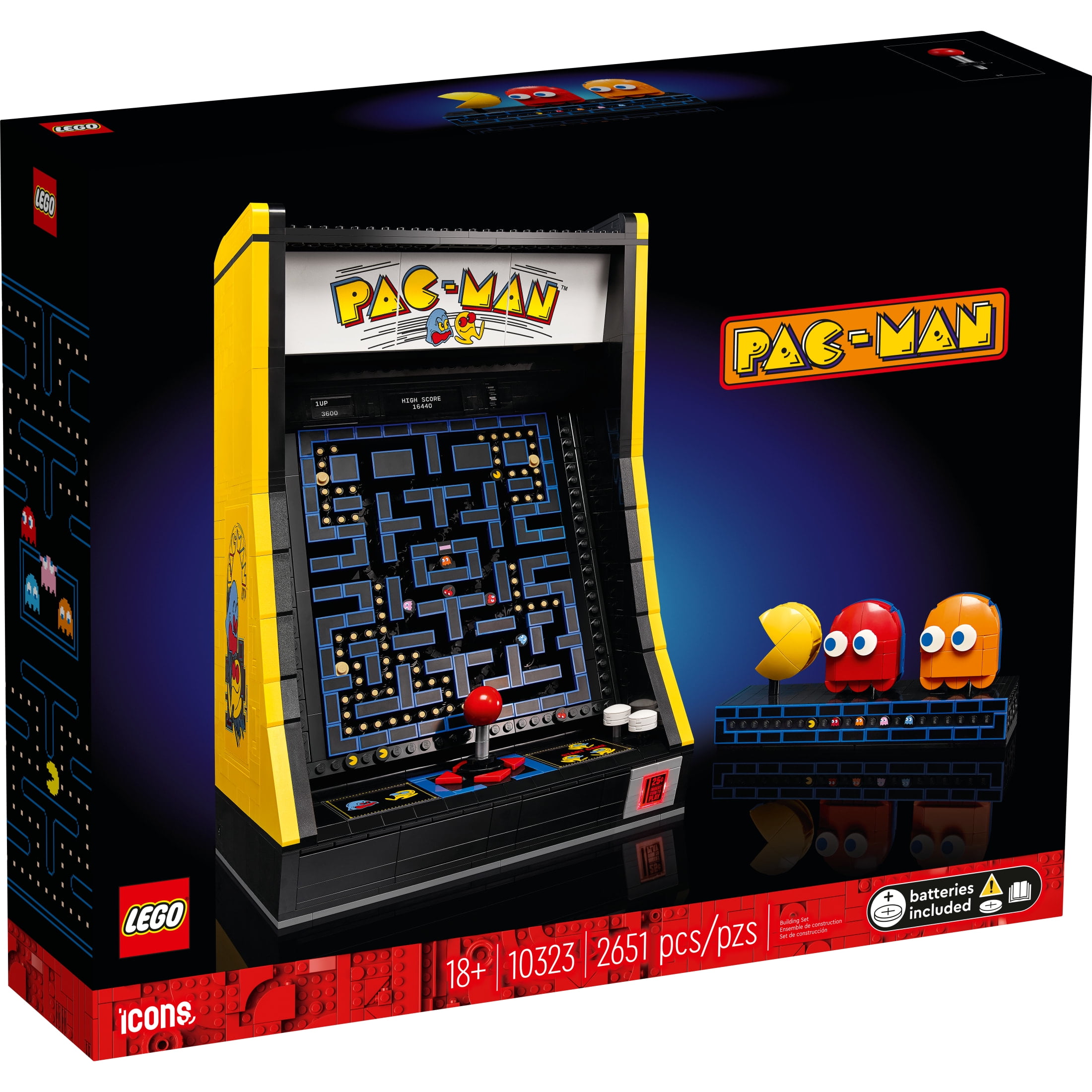 LEGO Icons PAC-MAN Arcade Building Set for Adults - Replica Model of Clasic Video Game - Gift for Men & Women - Display in Office or Room - 10323