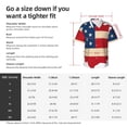 thumbnail image 5 of Honeii American Flag Map Print Men’s Hawaiian Shirt,Classic Button-Down Short Sleeve Shirt, for Beach, Vacation, and Outdoor Activities,XX-Large, 5 of 7