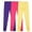 Rose/ Purple/ Yellow(PACK B), variant on Bienzoe Girl's Cotton Stretchy School Uniform Lace Antistatic Legging 3 Pack S6X