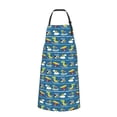 thumbnail image 2 of Picia Dinosaur on the Beach Vacation Waterproof Apron for Unisex Adult - Adjustable Bib Apron with Pockets, Ideal for Cooking, Gardening, Painting, and Household Chores, 2 of 9