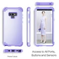 thumbnail image 2 of JTCASES for Samsung Galaxy Note 9 Case, Drop Resistant Corners, Wireless Charging, Heavy Duty Shockproof Hybrid Hard PC Bumper, Camera Protection, Skin-feel Anti-scratch Tough Cover, Lightpurple, 2 of 9