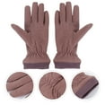 thumbnail image 4 of 1 Pair Warm Gloves for Women Bean Paste Color Mead Flannel Double-Layers, 4 of 9