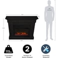 thumbnail image 3 of Real Flame Crawford 48" Slim Electric Fireplace in Black, 3 of 8
