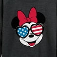 thumbnail image 3 of Disney - Americana - Minnie Flag Glasses - Women's Lightweight French Terry Long Sleeve Shirt, 3 of 5