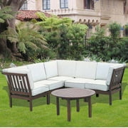 Delahey 6-Piece Sectional Set With Natural Cushions