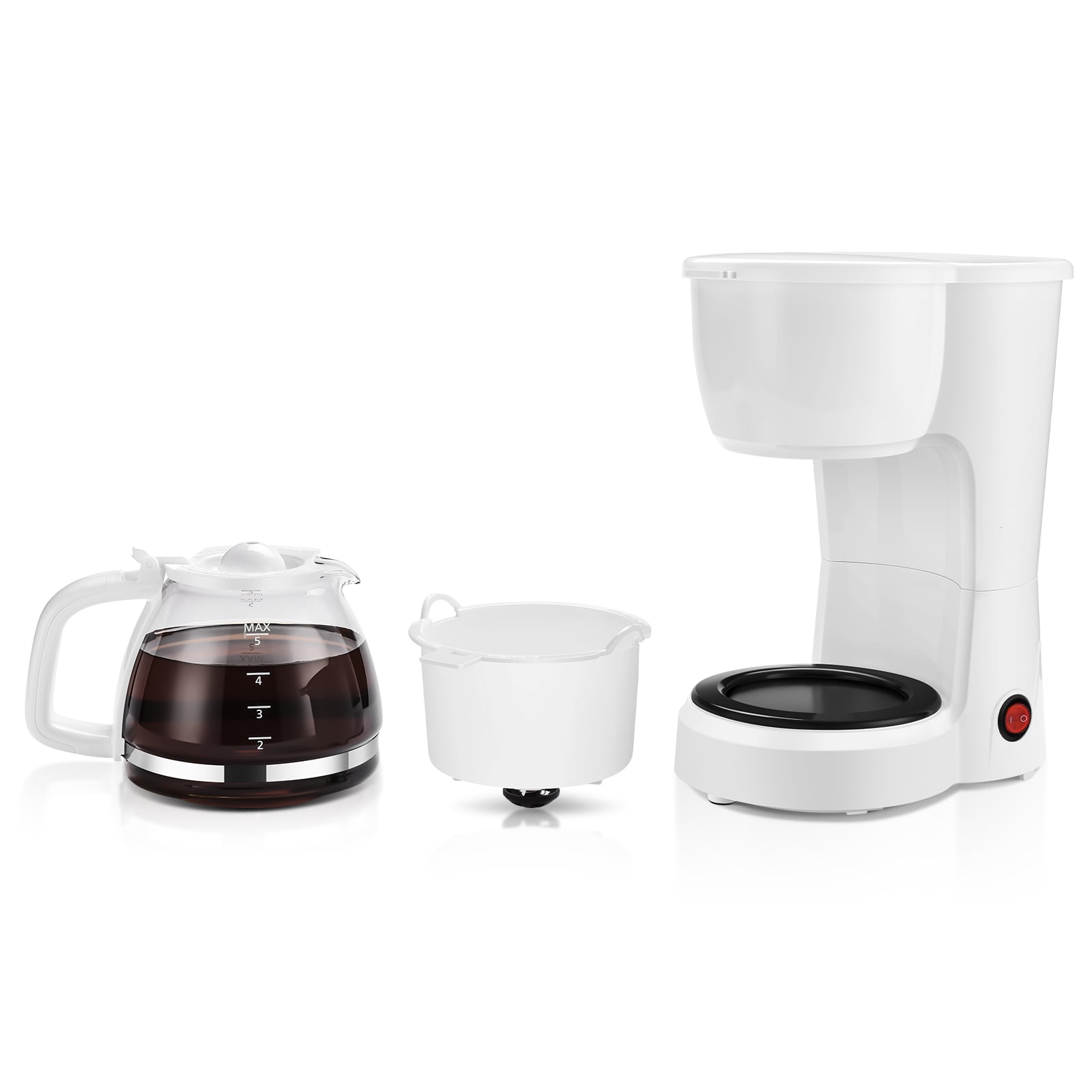 Mainstays White 5-Cup Coffee Maker