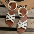 thumbnail image 5 of Mepaouo Strappy Sandals for Women Open Toe Slingback Flats Ankle Strap Summer Beach Casual Dressy Shoes, 5 of 8