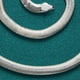 thumbnail image 2 of Collar de cadena de Serpiente Plana Qarigey de plata elegante y versátil de metal 50cm, 2 of 6