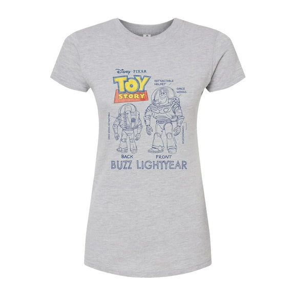 Toy Story 4 - Buzz Sketches - Juniors Fitted Graphic T-Shirt