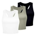 thumbnail image 1 of Hiiyo Women's 3-Pack Ribbed Seamless Tank Top Sports Workout Sleeveless Tops(S-XXL), 1 of 3