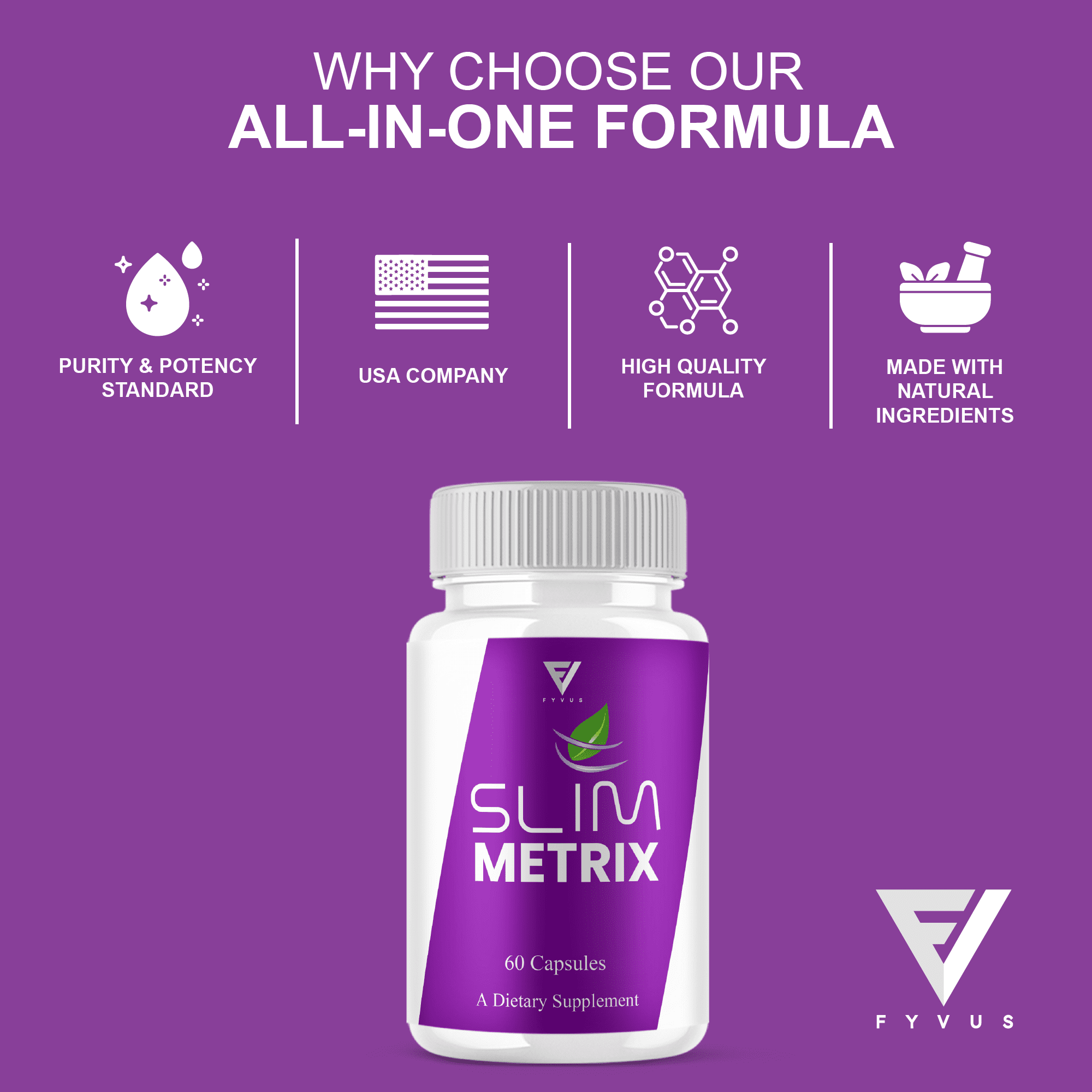 Slim Metrix Advanced Weight Supplement, Slim Metrix Support (60 Capsules)