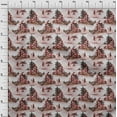 thumbnail image 4 of oneOone Cotton Silk Maroon Fabric Cowboy Diy Clothing Quilting Fabric Print Fabric By Yard 42 Inch Wide, 4 of 5