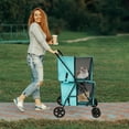 thumbnail image 7 of Kinbor Foldable Double Deck Waterproof Pet Stroller Dog Cat Detach Carrier Jogger, 7 of 7