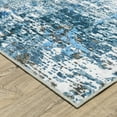 thumbnail image 3 of Oriental Weavers Sumter Washable Area Rug - SUM14 - 5' x 7' - in Blue/ Ivory - Modern Style, Non-Slip, Stain Resitant, Ultra Low Pile, Bedroom, Office Rug, 3 of 3
