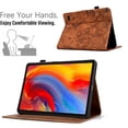 thumbnail image 4 of for Amazon Fire HD 7 2019/2017/2015 Tablet Case, PU Leather Embossed Flower Pattern Cover with Multi-Angle Flip Stand & Card Slots Protective Cover Case for Amazon Fire HD 7 2019/2017/2015, Brown, 4 of 6