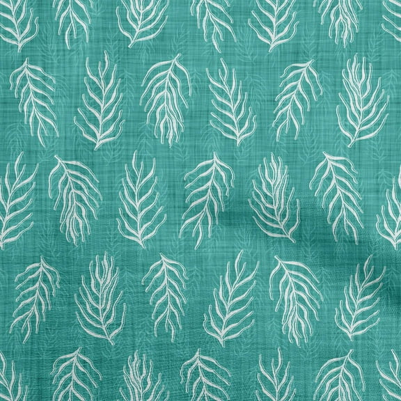 oneOone Georgette Viscose Teal Green Fabric Asian Dabu Print Quilting Supplies Print Sewing Fabric By The Yard 42 Inch Wide