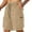 Khaki, variant on Hurxie 2025 Army Green Cargo Shorts for Men Elastic Waist Lightweight Work Shorts Casual 2025 Summer Pants (Men's S-3XL)