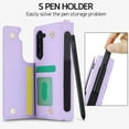 thumbnail image 3 of Compatible for Samsung Galaxy Z Fold 5 Wallet Case with 4 Card Holder & S Pen Holder for Women,Strap Kickstand Leather Case for Galaxy Z Fold 5 Phone Case for Samsung Galaxy Z Fold 5 Case Purple, 3 of 14