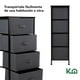 thumbnail image 5 of Comoda Cajonera de 4 Cajones Mueble Organizador Tela Madera gris M, 5 of 5