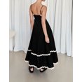 thumbnail image 3 of Alsol Lamesa Summer Dresses for Women Casual Smocked Sleeveless Boho Spaghetti Strap Party Beach Wedding Guest Dresses Cami Midi Dresses Black,M, 3 of 6