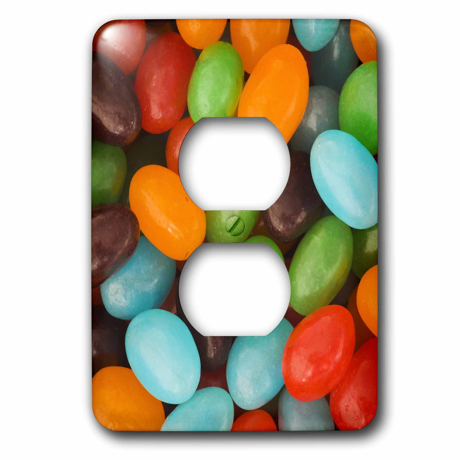 Sweets Li11 Bja0004 Jaynes Gallery Double Toggle Switch 3dRose lsp_83258_2 Colorful Assortment of Jelly Bean Candy 