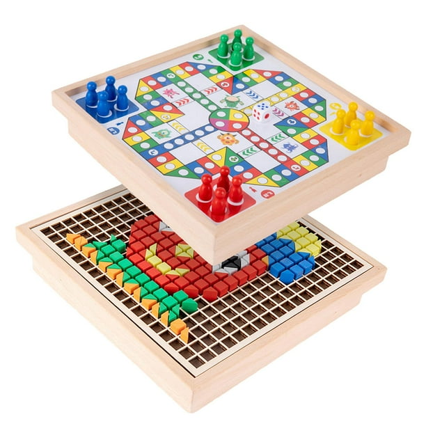 Mosaico de Pegboard Jigsaws Flying Chess Aprendizaje Travel Toy Juguete educativo Brain Teasers para niños de