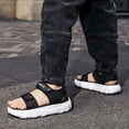 thumbnail image 5 of Gyujnb Boys Open Toe Sport Sandals Adjustable Strap Breathable Casual Outdoor Beach Shoes Flat Heel (Boys),10-10.5 Years, 5 of 8